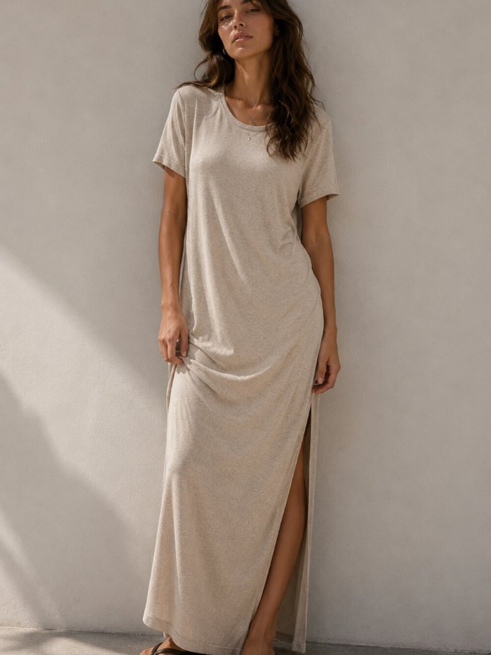 beige dress